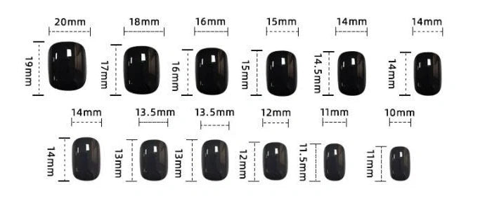 Coffee milk bear design nail patches size 0-9 with adhesive glue tube