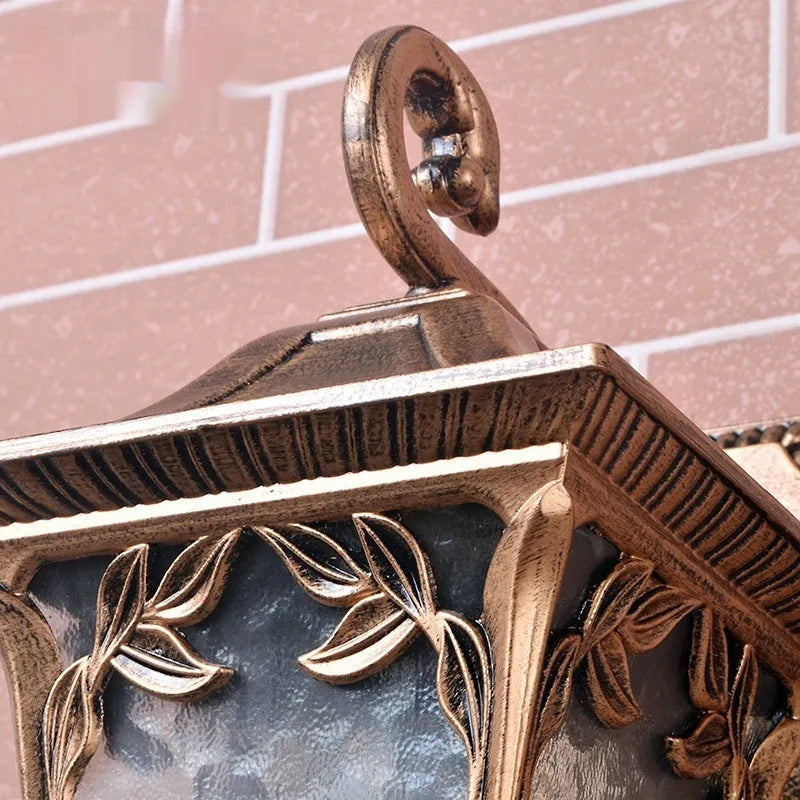 European waterproof antique outdoor wall lamp aluminium IP55 vintage design black HDS-22 Plum Blossom Square