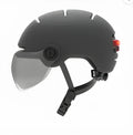 Cycling helmet with integrated automatic LED brake light and tail light in PC and EPS construction