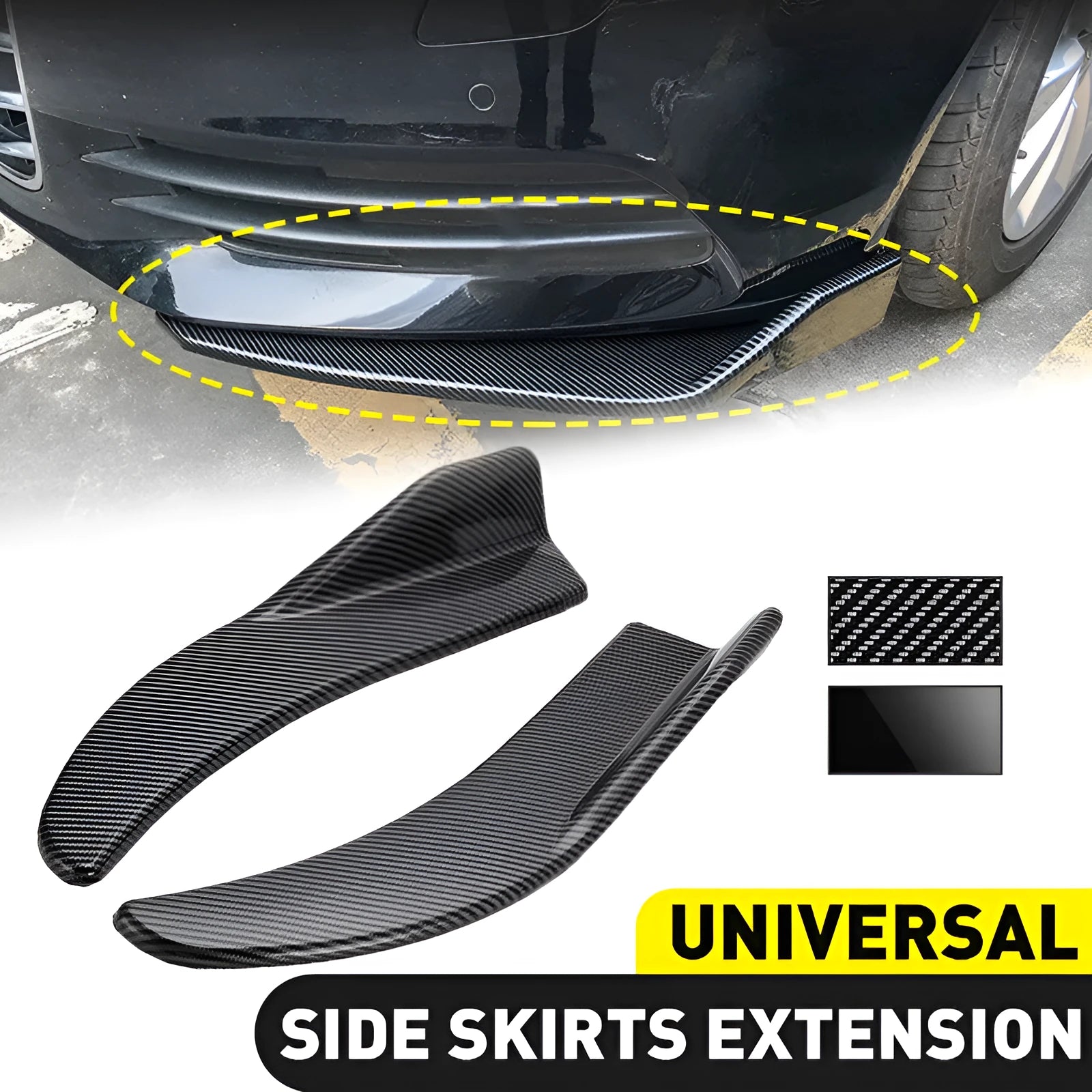 General Motors car front and rear deflector light carbon fibre styling kit with ABS plastic construction