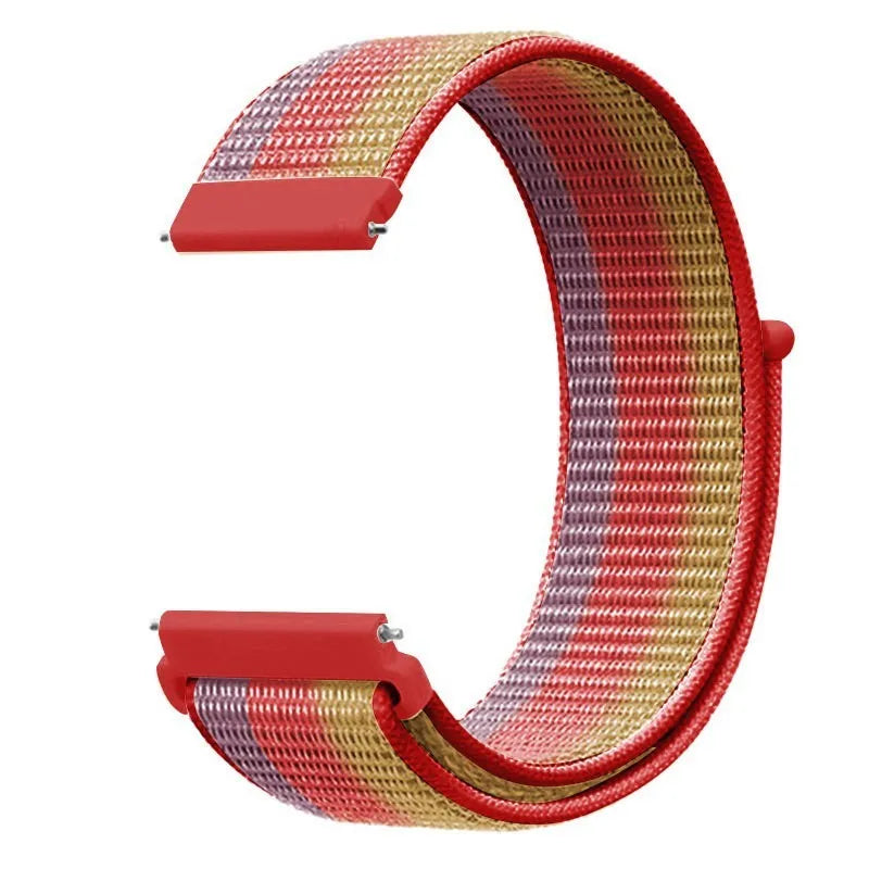 Universal nylon loop sports strap in multiple colours with switch lugs for Samsung and Huawei watches
