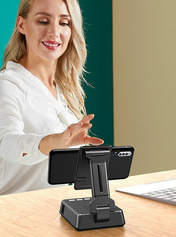 Wireless Bluetooth Speaker Stand with HD Microphone and Strong Sound Field for Live Broadcast on Desk