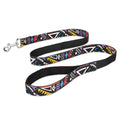 Black pet traction rope with plaid stripe pattern showing 120cm imitation nylon extension strap