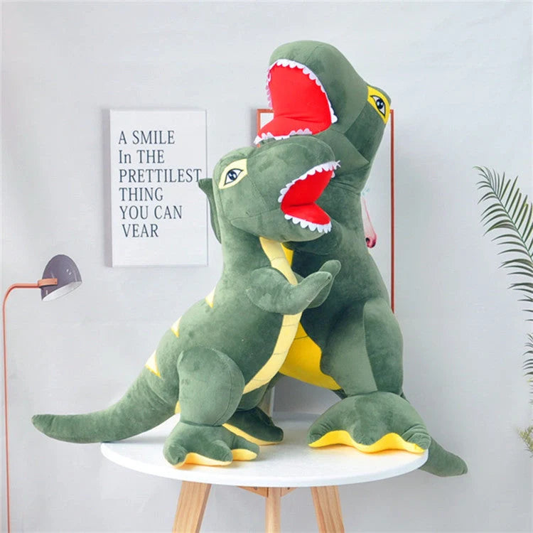 Cartoon Tyrannosaurus plush toy with reversible sequins for kids