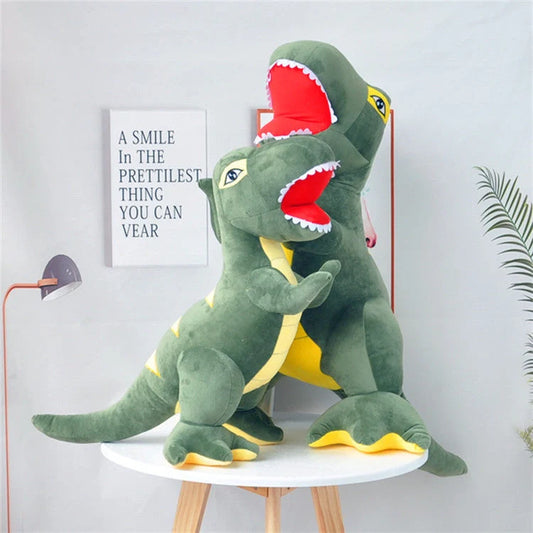 Cartoon Tyrannosaurus plush toy with reversible sequins for kids