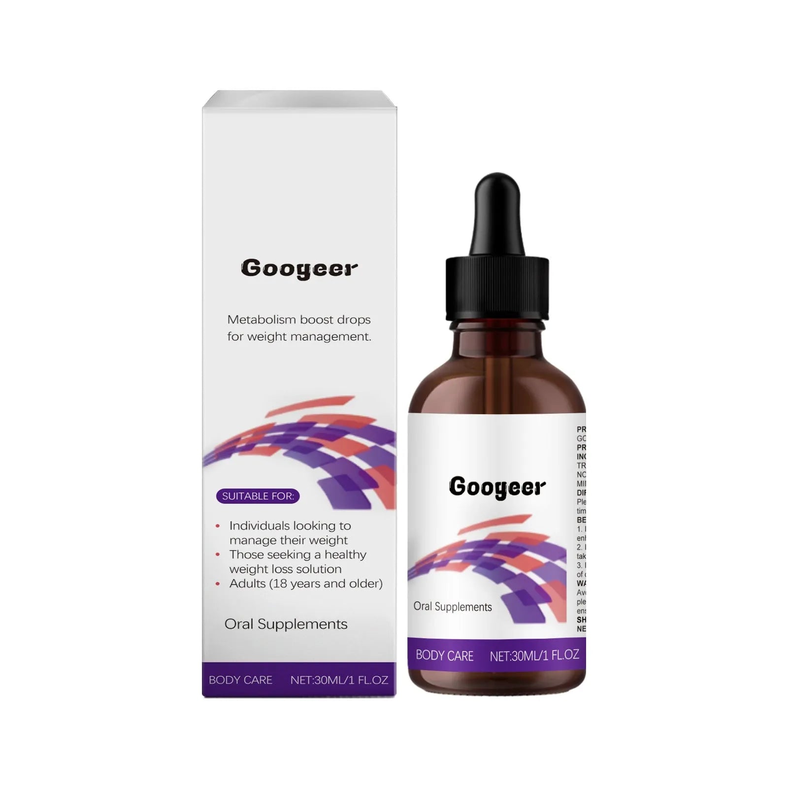 Googeer 30ml body treatment kit with dropper bottle for topical application