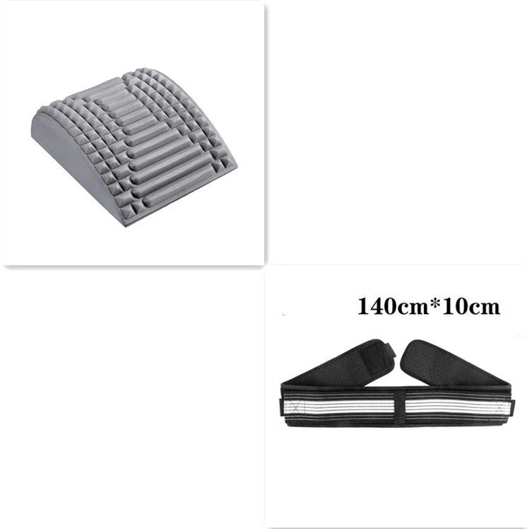 Premium back stretcher pillow for neck and lumbar support, relieving pain and improving posture.