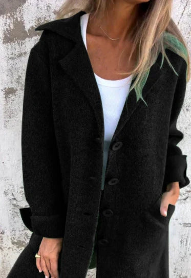 Stylish women's mid-length cardigan with pockets in a variety of trendy colors