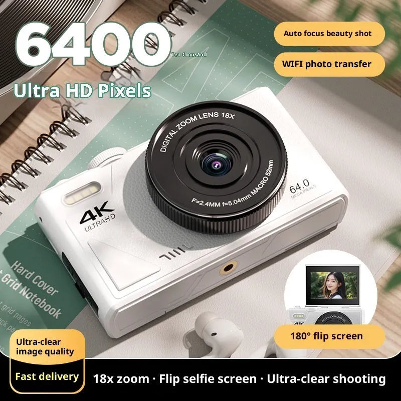 CCD HD digital camera with WiFi transmission, plastic body, full HD screen, 11.5cm x 4.6cm x 6.95cm