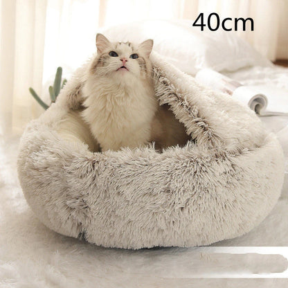 Cozy 2-in-1 Pet Bed in various colors and sizes, designed for ultimate comfort and relaxation for cats and dogs.