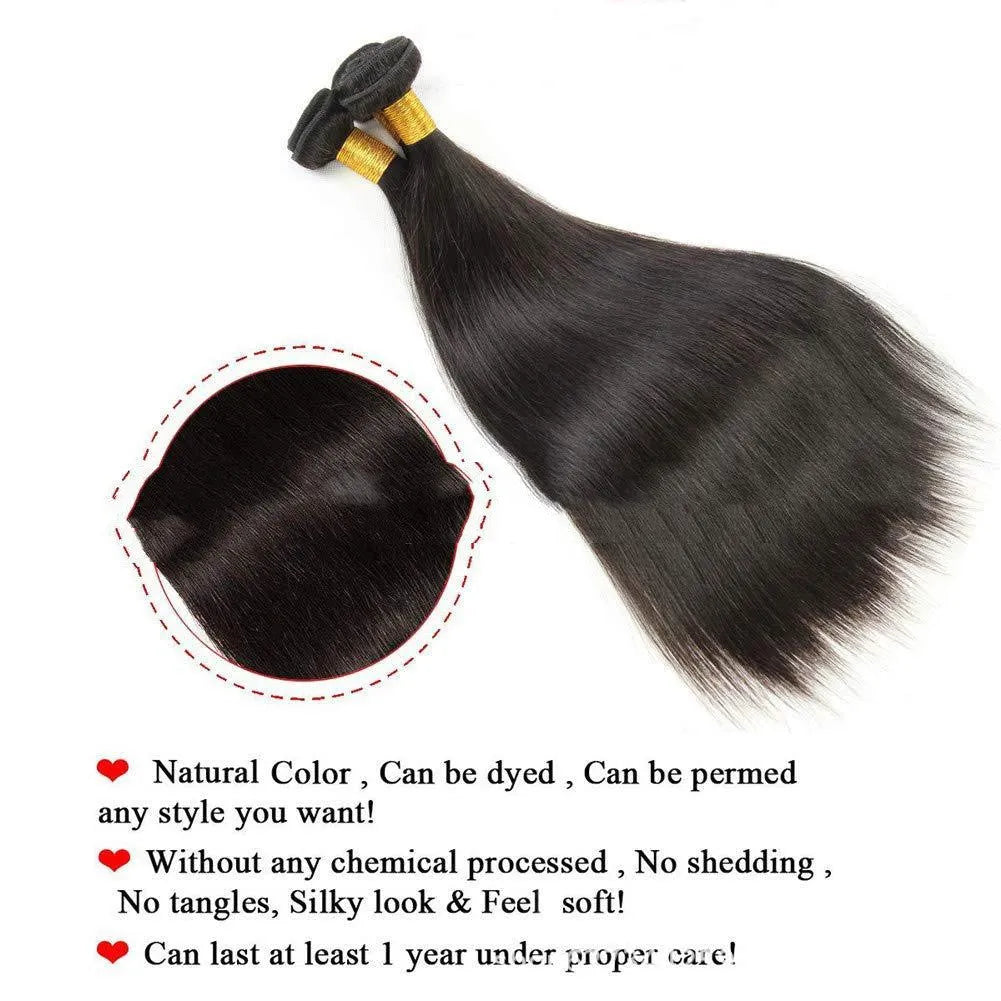 All hand-woven real human hair wig in black colour with long hair and Qi bangs style