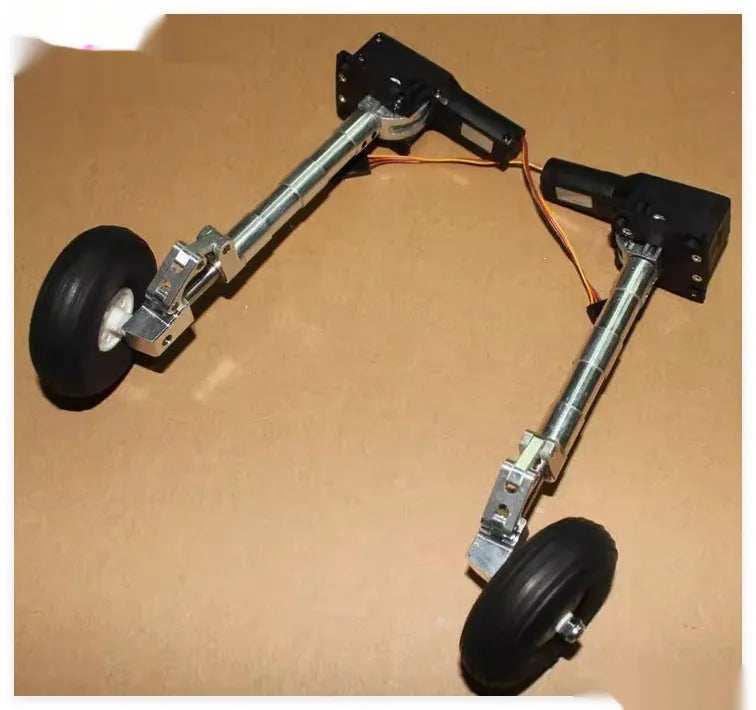 Alloy retractable shock-absorbing landing gear parts for model aircraft with wheels