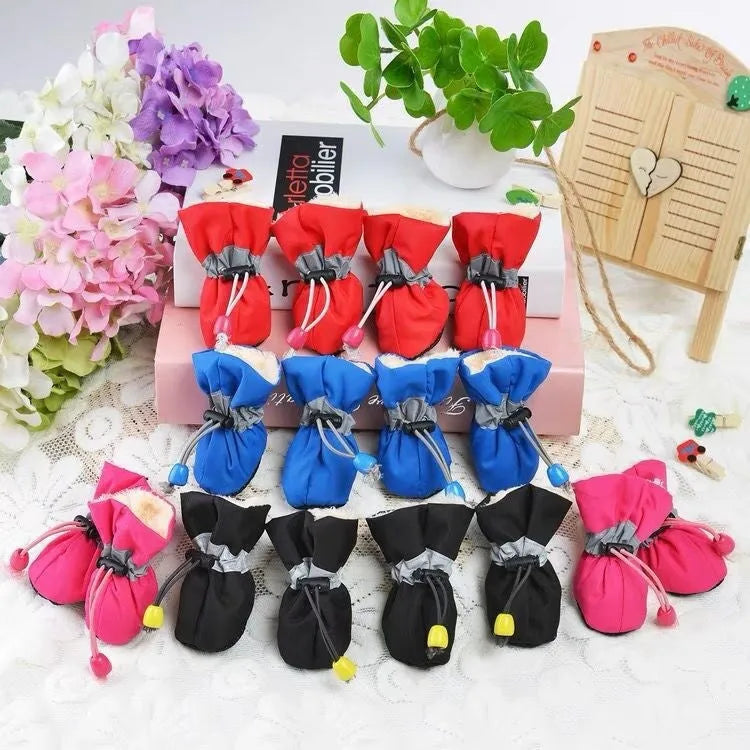 Soft bottom cloth dog shoes in multiple colours with seven size options