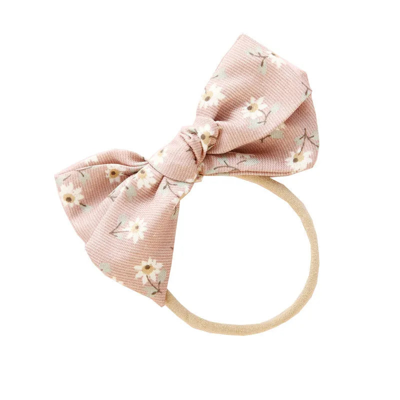 Children's cloth hair band with knotted bow shape and Princess series Snow White print