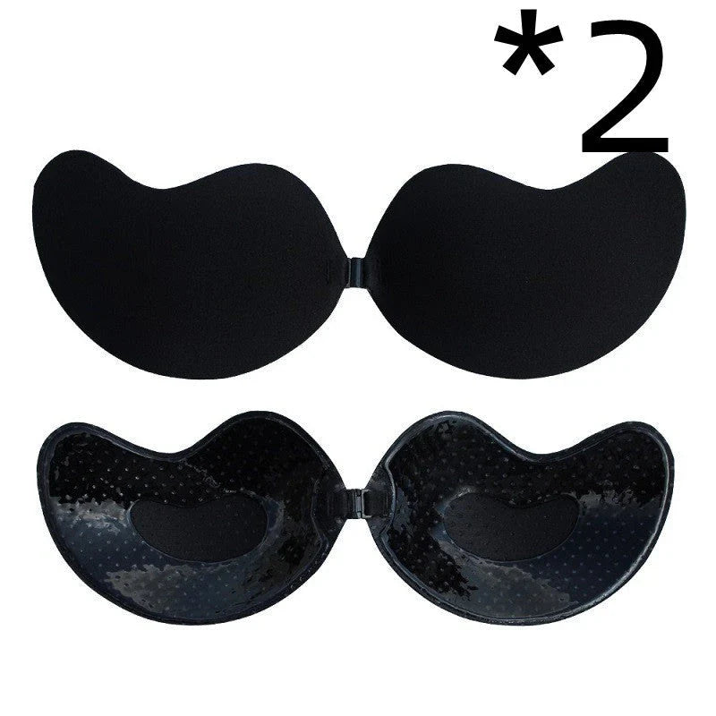 Invisible Lift Push-Up Bra in black and skin tone colors, designed for backless, strapless, and low-cut outfits