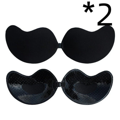 Invisible Lift Push-Up Bra in black and skin tone colors, designed for backless, strapless, and low-cut outfits