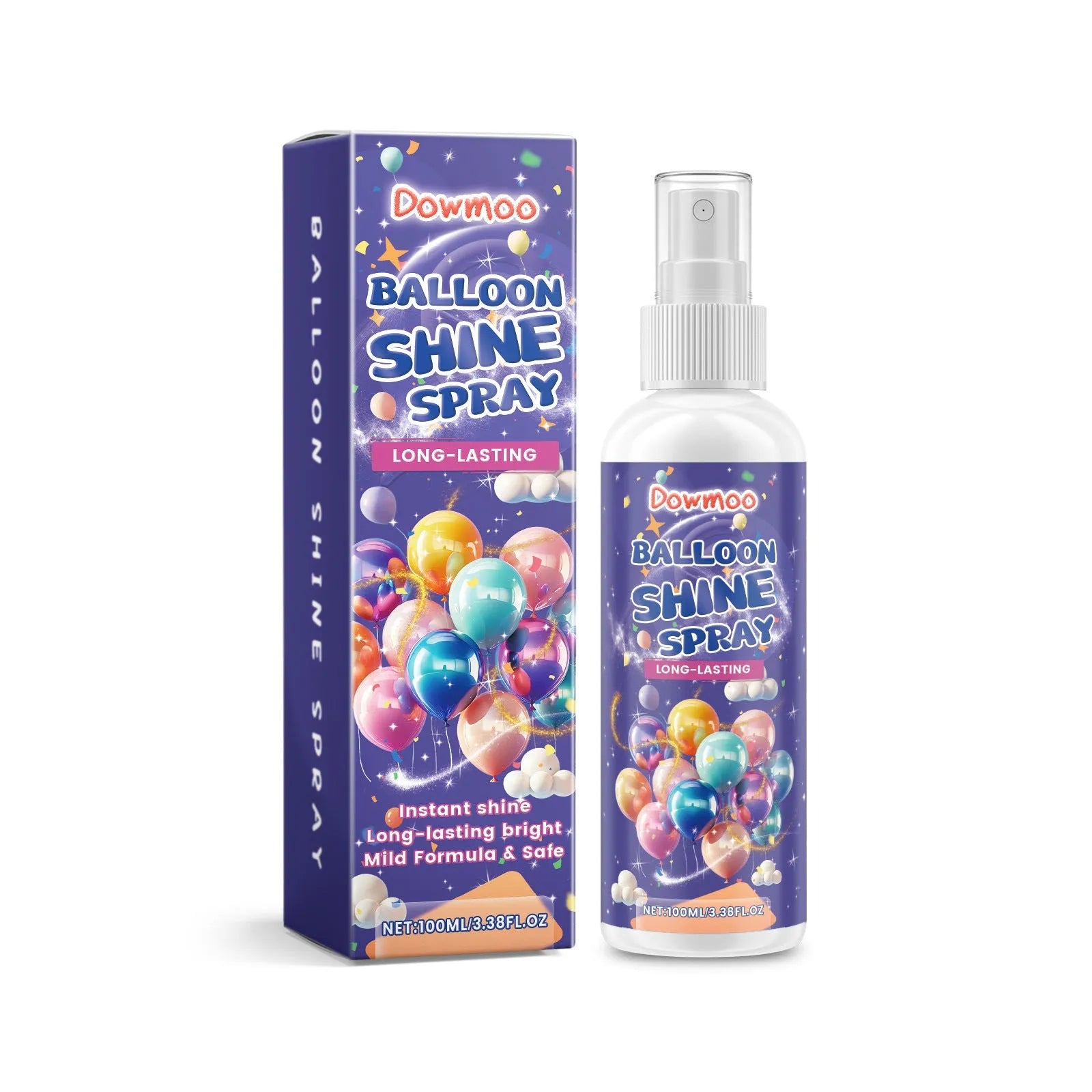 100ml aerosol can of Balloon Lustre Spray for creating a shiny finish on balloons.