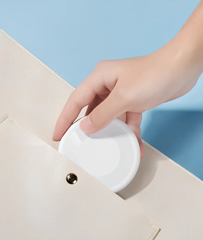 White 60W multi-function charging cable storage box with Type-C, Lightning, USB interfaces and card slots