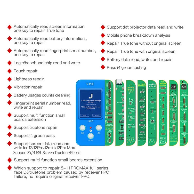 V1SE Pro plastic original colour repair instrument detector for iPhone and Samsung phone maintenance.