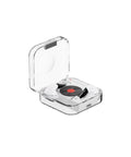 Wireless Bluetooth headphones in transparent black colour with earplug design.