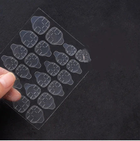 Transparent nail stickers with jelly glue for seamless nail art application