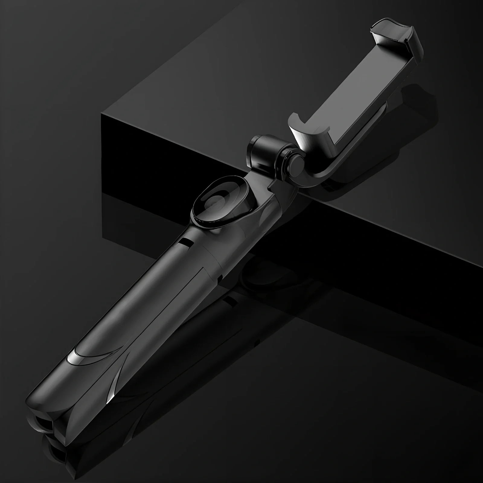 Bluetooth selfie stick with remote control extended to 100cm holding smartphone