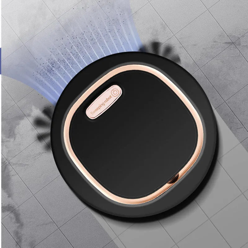 Fashion automatic intelligent sweeping robot vacuum cleaner with remote control, blue or black colour, for home use covering 70-90 sqm