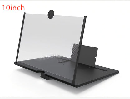 12-inch foldable mobile phone screen magnifier with 3-4x magnification in black colour
