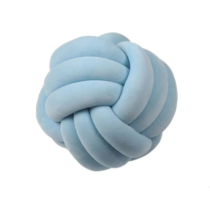 Knotted Plush Ball Design Round Throw Pillow in assorted colours and sizes