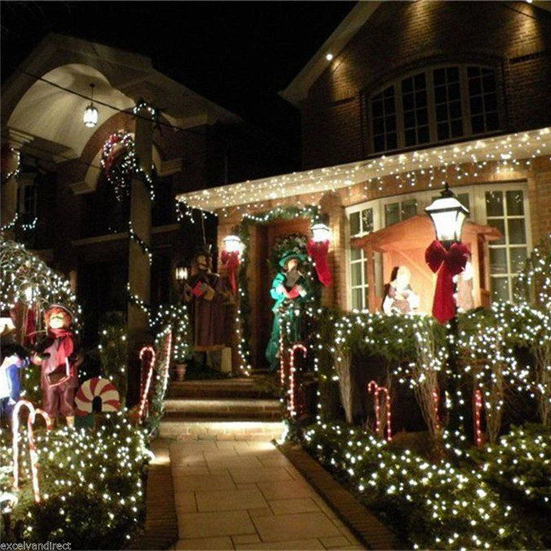 LED Christmas decoration lights in various colours and lengths for festive decorating
