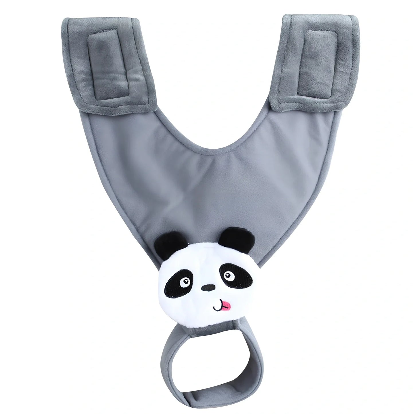 Breastfeeding pillow in duck pattern with Velcro straps, 60cm long, attached to stroller for baby support