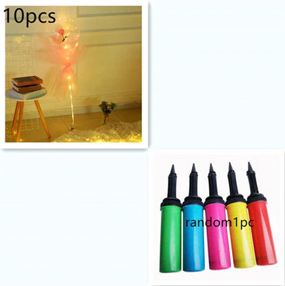 LED luminous balloon rose bouquet in various colors for Valentine's Day decorations