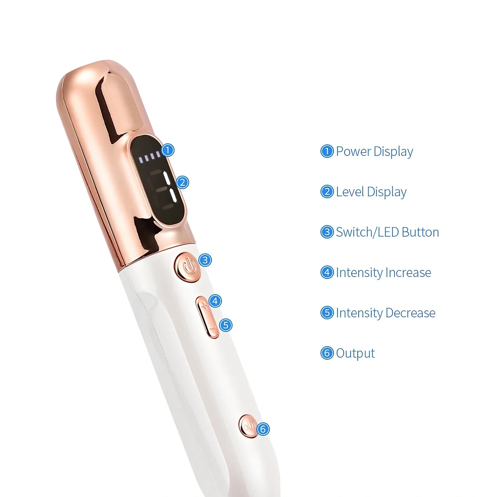 Silver grey Blue Light Acne Beauty Instrument pen with needles, USB, and 5ml cooling gel for spot removal