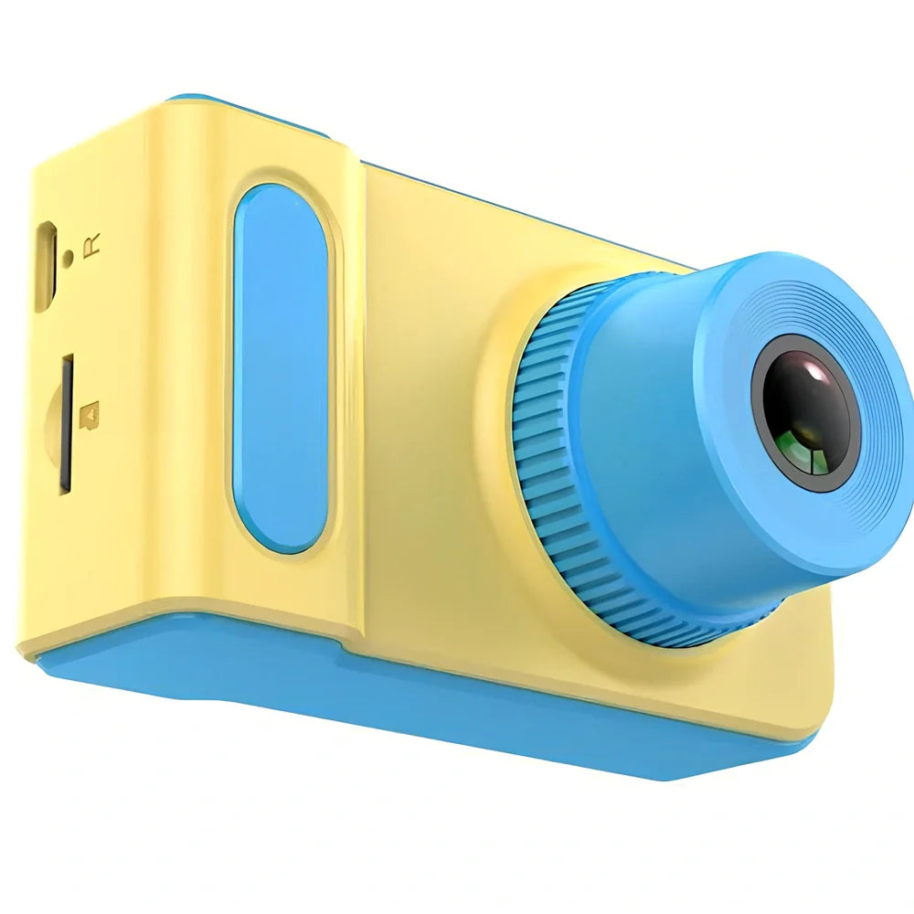 Blue children's digital camera with 2.0-inch display and 1080P resolution for kids' photography
