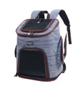 Blue Oxford cloth pet dog backpack carrier with hexagonal mesh for small dogs and cats