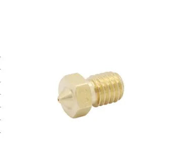 Brass 3D printer nozzle M6 thread 7x12mm with 0.4mm bore for 1.75mm filament