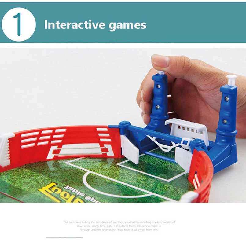 Mini football board game kit for kids, portable tabletop soccer set