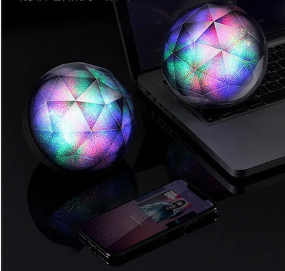 LED seven-colour Bluetooth speaker magic ball with vibrant light display