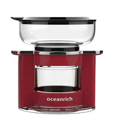 Compact automatic rotary coffee machine with stainless steel strainer for even extraction