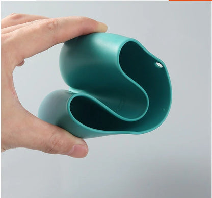 Free punch sink drain bag faucet sponge rack in dark green and orange red