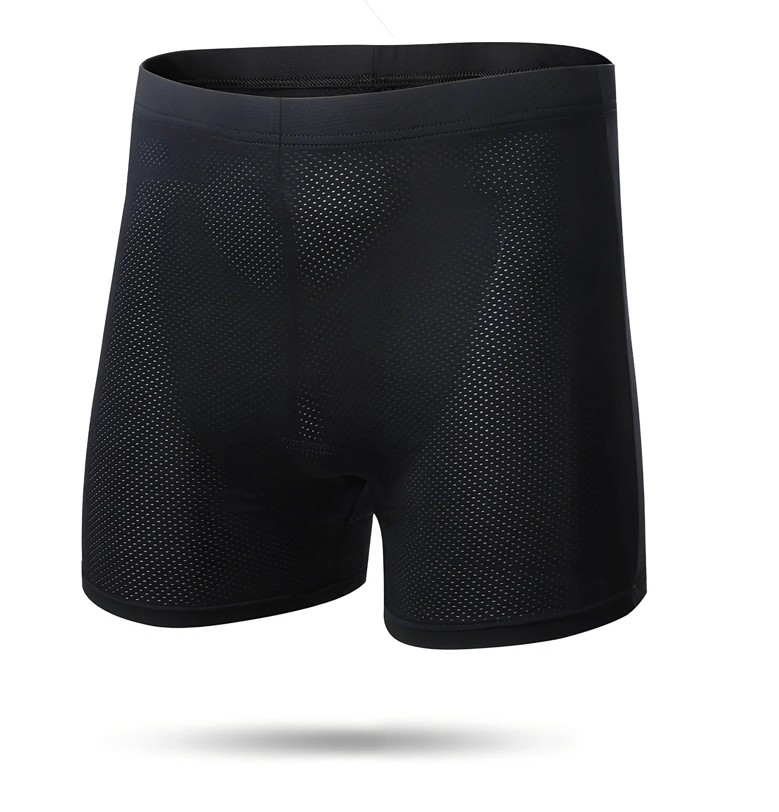 Black sponge cushion riding panties for cycling, padded polyester fit for road and mountain bikes, sizes S-3XL