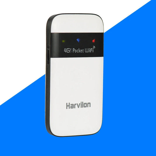 White wireless router with LTE connectivity and long battery life