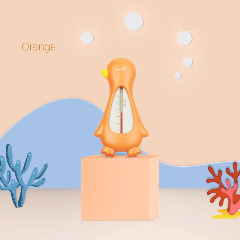 Baby Bath Water Thermometer with safety features and cartoon design