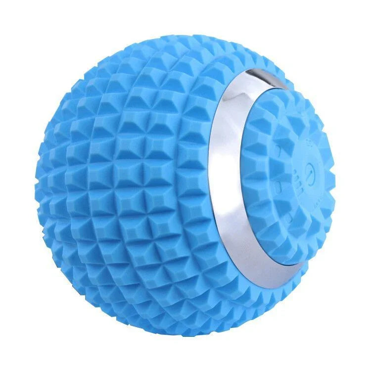 Four-Speed Electric Massage Ball in black, blue, and pink for muscle recovery