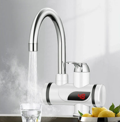 Electric instant water heater tap with adjustable temperature settings