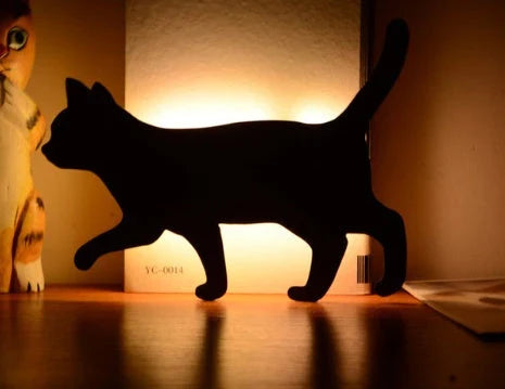 Cute animal-shaped LED night light with sound sensor for home safety