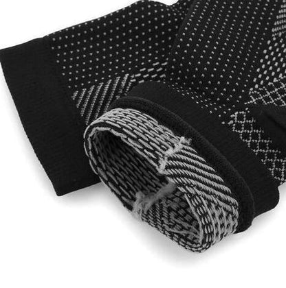 Yoga ankle support sports socks in black, red, and purple for sprain protection and pressure elasticity