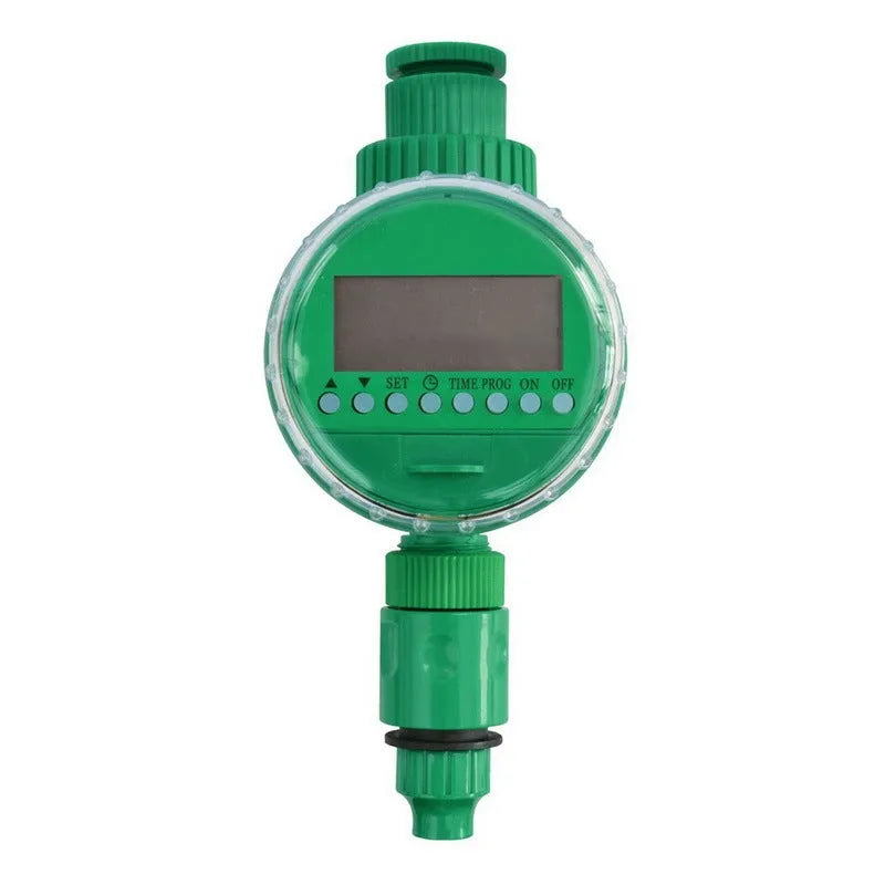 Green automatic watering timer for drip irrigation systems with programmable controls