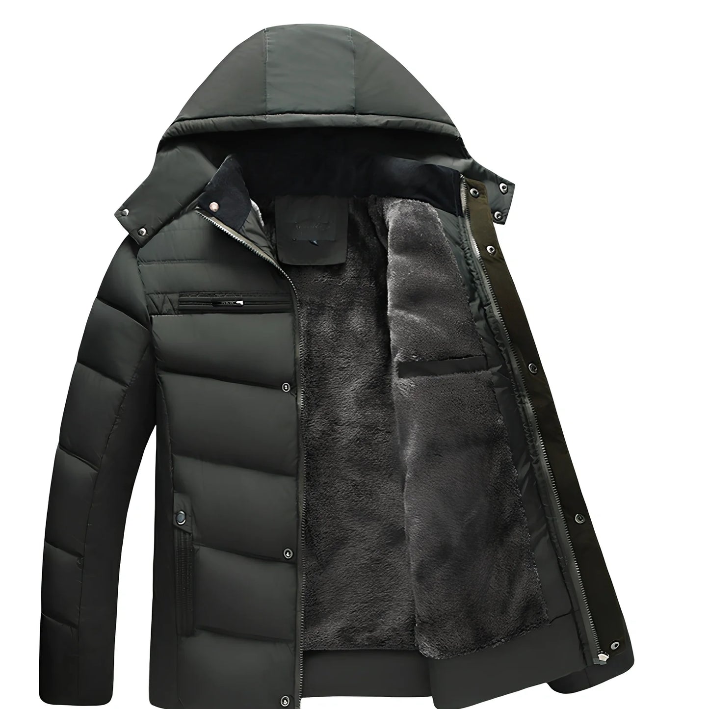 Cotton blend cardigan with rayon filler in black, green, or navy blue for men and women