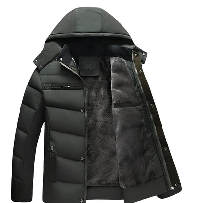 Cotton blend cardigan with rayon filler in black, green, or navy blue for men and women